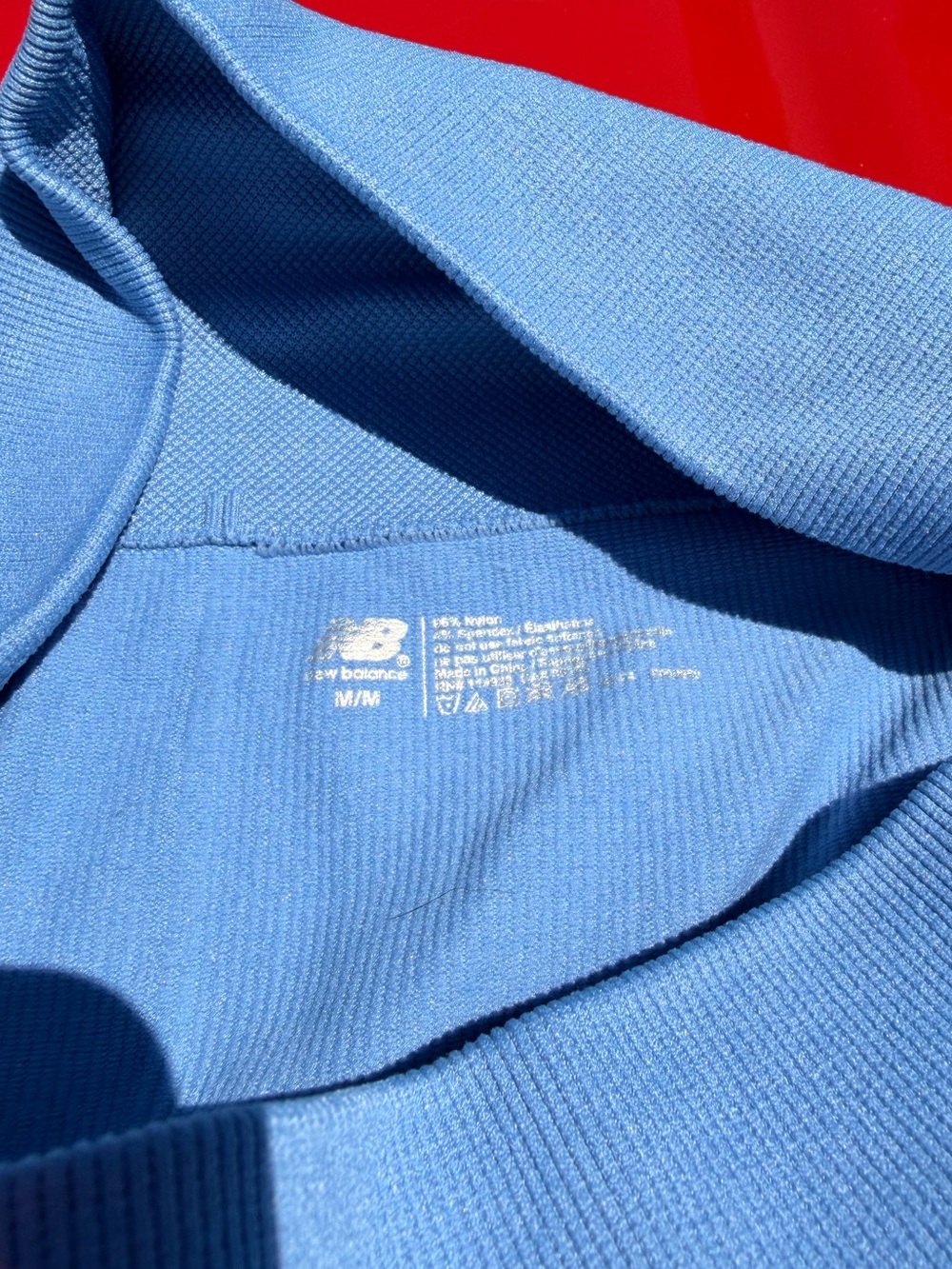 New Balance Light Blue Ribbed Pullover - Picture 3 of 3